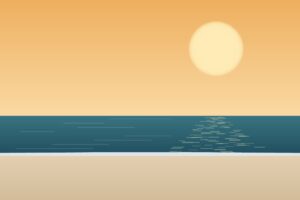 Golden hour on the Gulf coast near Largo, Florida